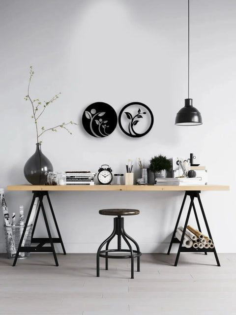 Flowers 2 Piece Wood Wall Decor