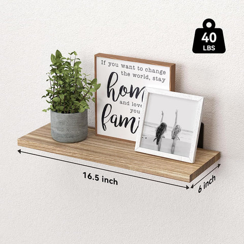 Wall Mounted Wooden Shelves for Home Decor