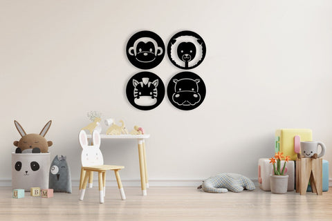 Cute Nursery Animals Wood Wall Art