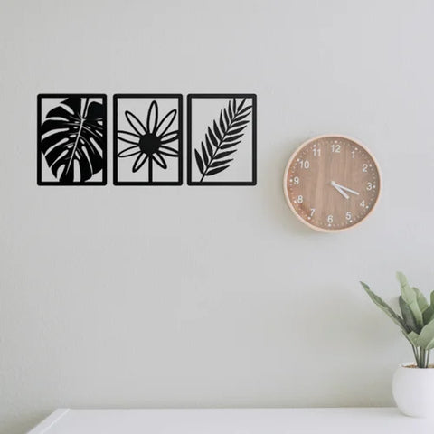Home Decor Botanical Wood Wall Decor Set
