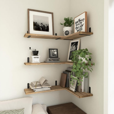 Wall Mounted Wooden Shelves for Home Decor