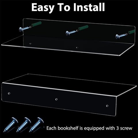 Acrylic Floating Shelf For Wall Decor Storage