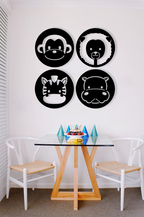 Cute Nursery Animals Wood Wall Art
