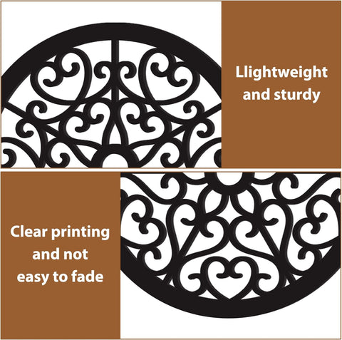 Geometric Round Wood Wall Art Set of 3