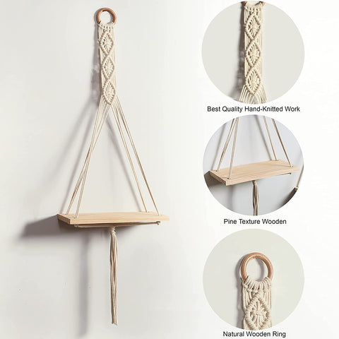Home Decors Macrame Wall Hanging Shelf