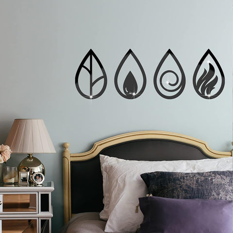 Four Elements Wooden Wall Art
