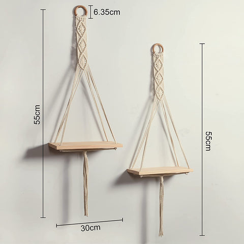 Home Decors Macrame Wall Hanging Shelf