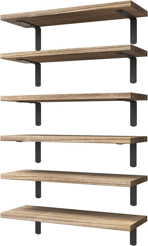 Wall Mounted Wooden Shelves for Home Decor