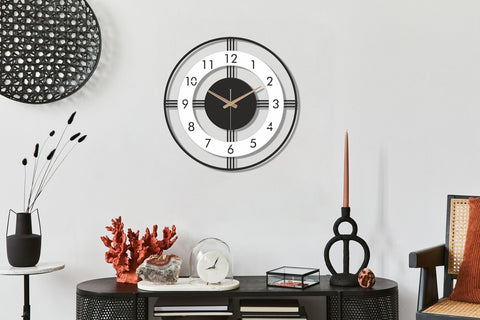Black Silent Wall Clock | Minimalist Modern Design