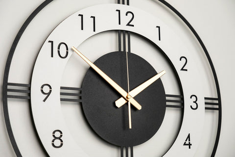 Black Silent Wall Clock | Minimalist Modern Design