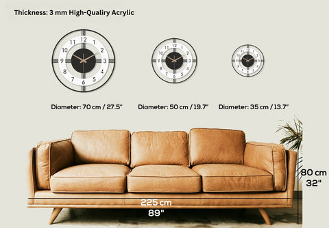 Wall Clock Black Silent Wall Clocks Battery Operated
