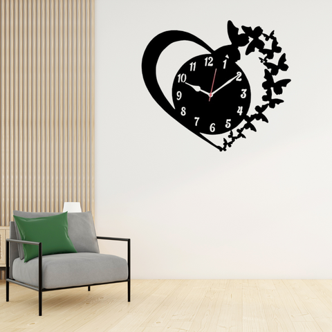 Butterfly Design Wall Clock