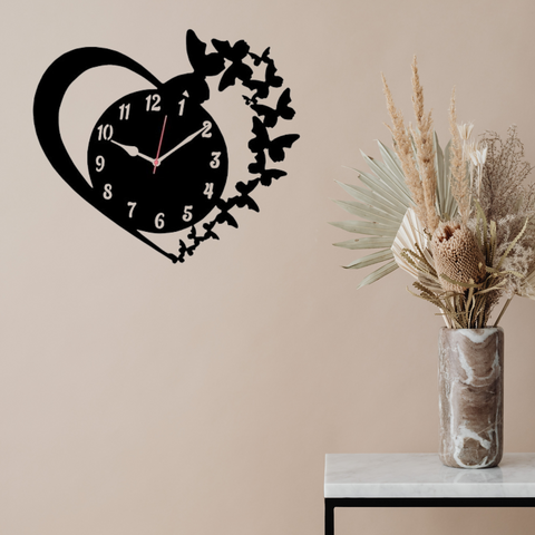 Butterfly Design Wall Clock