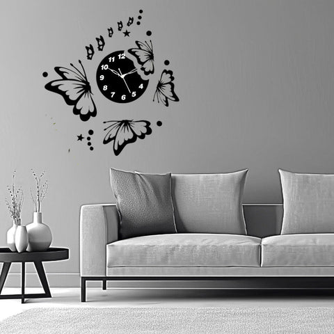 Elegant Butterfly Wall Clock
