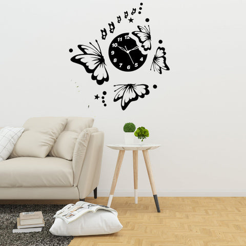 Elegant Butterfly Wall Clock