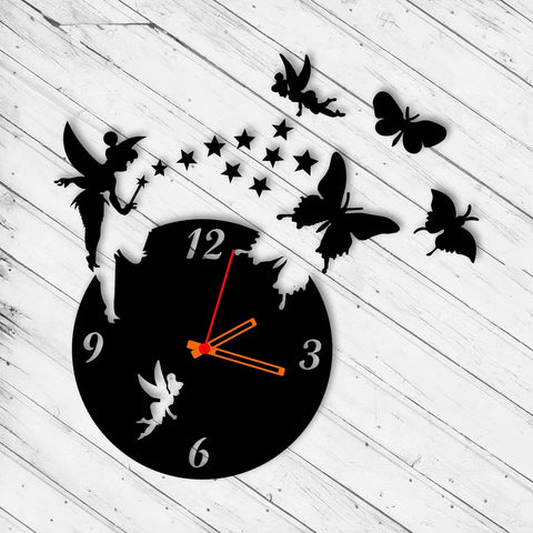 butterfly wall clock