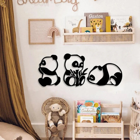 Home Decor Pandas Wood Wall Art set