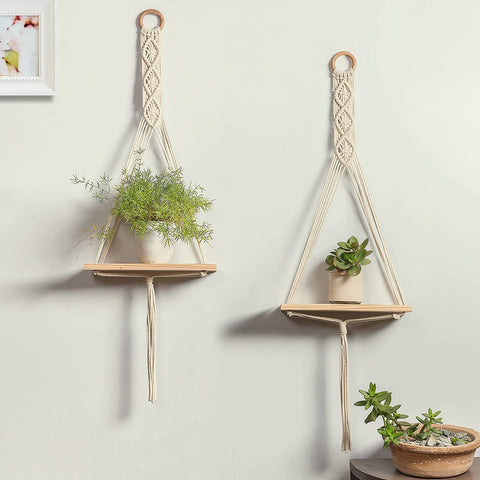 Home Decors Macrame Wall Hanging Shelf