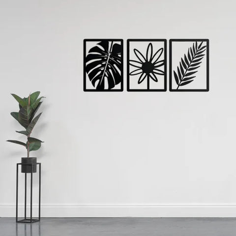 Home Decor Botanical Wood Wall Decor Set