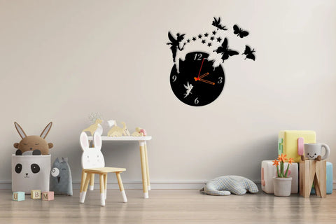 butterfly wall clock