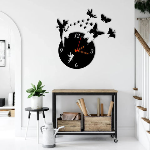 butterfly wall clock