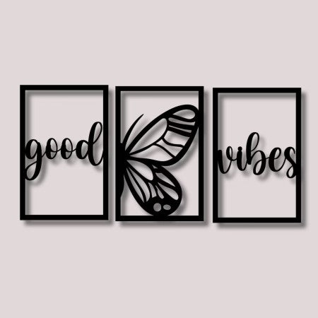 Butterfly Good Vibes Wall Art For Home Decor