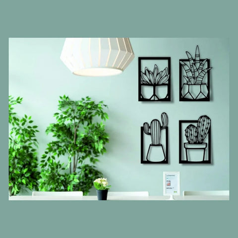 Cactus Plant Wall Art Set For decor