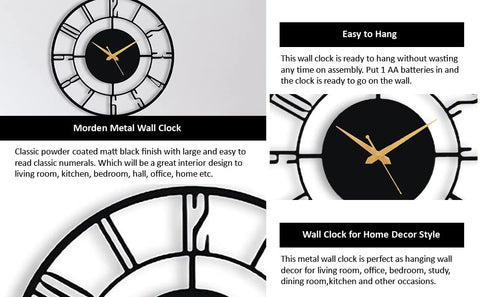 Acrylic Black Clock