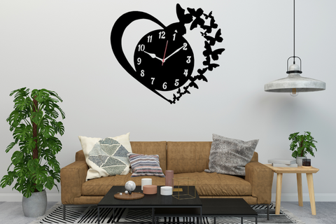 Butterfly Design Wall Clock