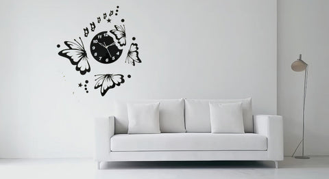 Elegant Butterfly Wall Clock