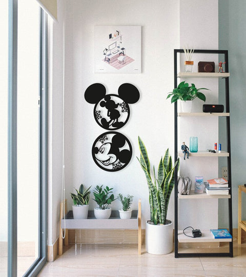 Home Decor Mickey Mouse Wood Wall Art Set