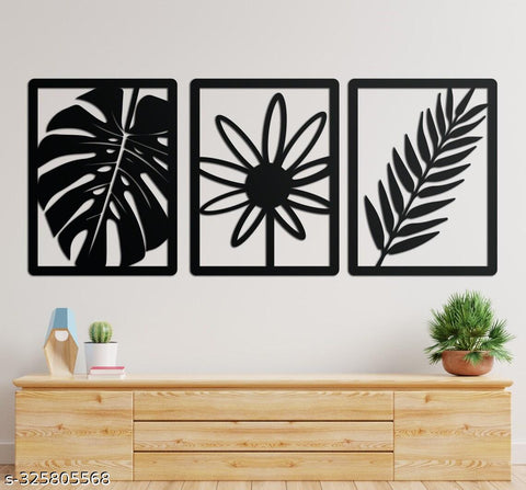 Home Decor Botanical Wood Wall Decor Set